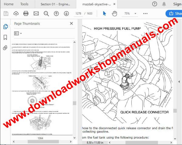 Mazda 6 Service manual PDF download
